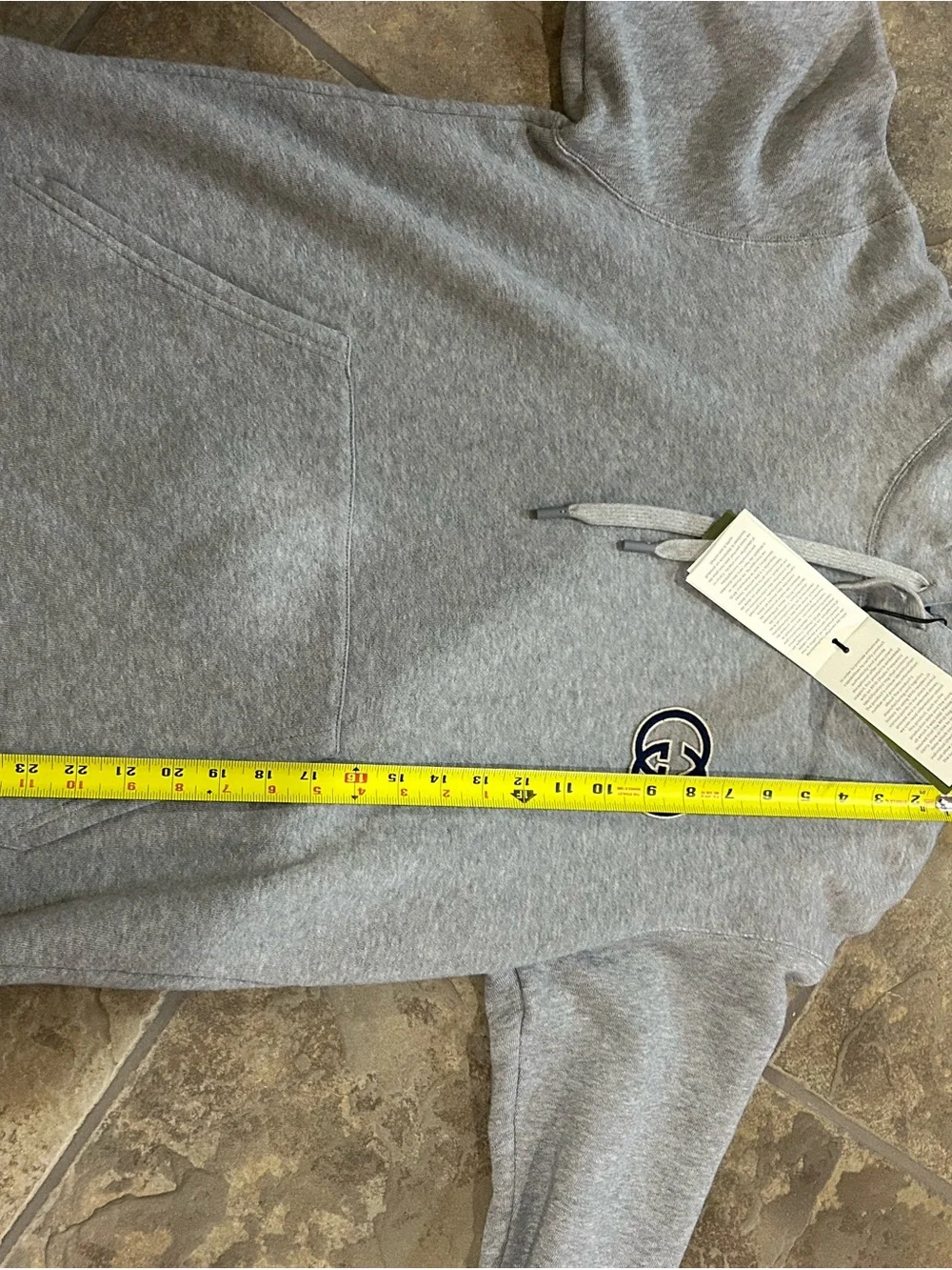 Men's Gucci embroidered interlocking G jersey cotton hoodie size medium